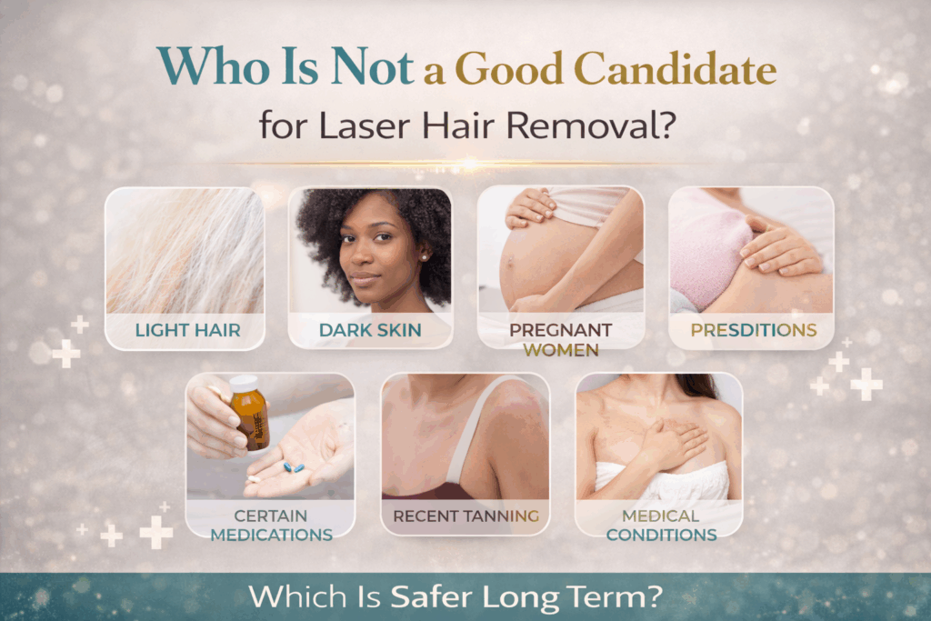 laser hair removal not suitable for
