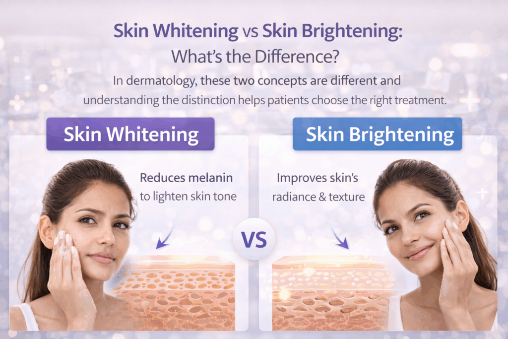 skin whitening vs skin brightening
