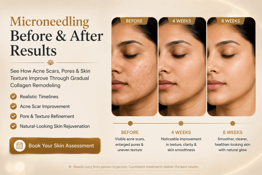 microneedling before and after