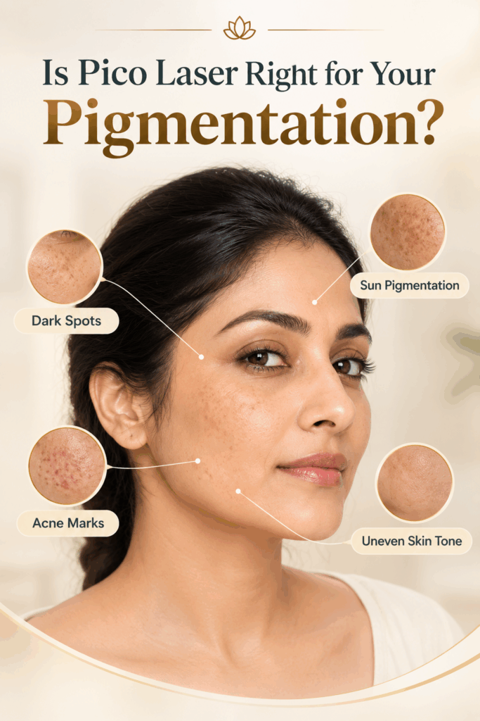 Pico laser for pigmentation treatment for dark spots and uneven skin tone in Chennai