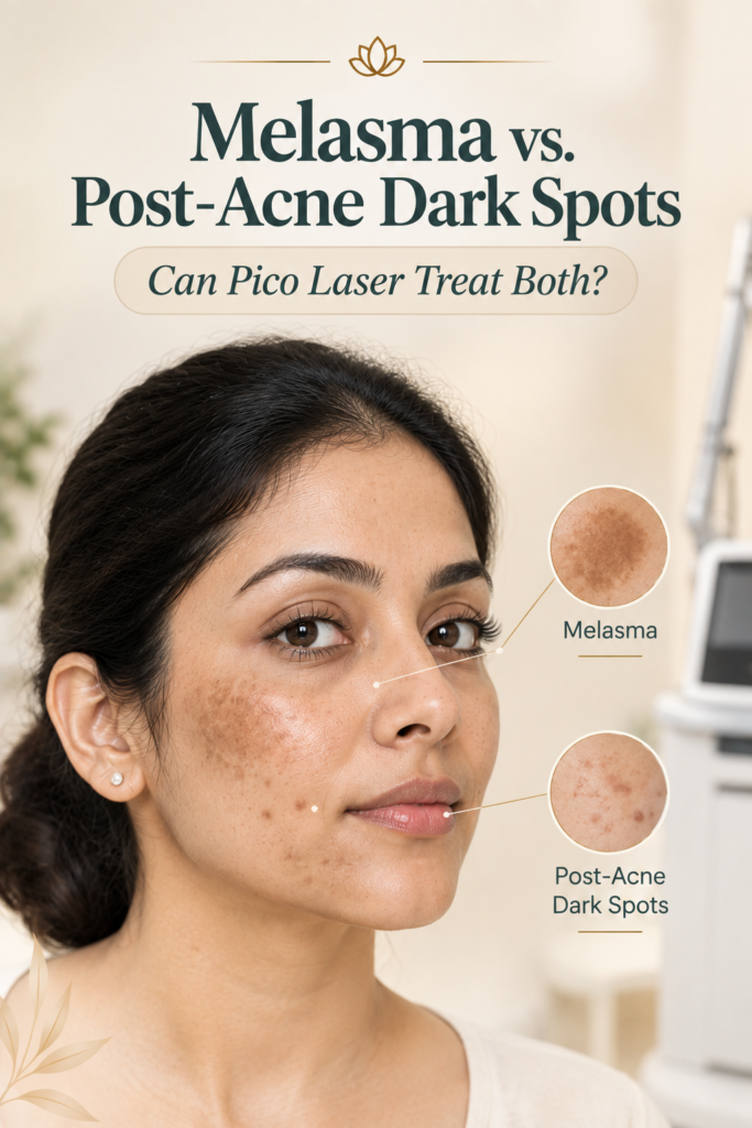 Melasma and post-acne dark spots on Indian skin for Pico Laser pigmentation treatment