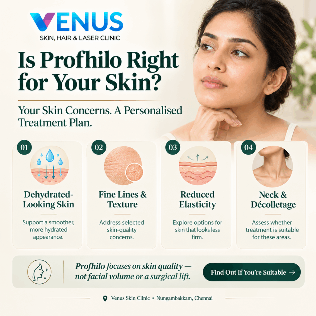 Profhilo treatment in Chennai for skin hydration and firmness at Venus Skin Clinic